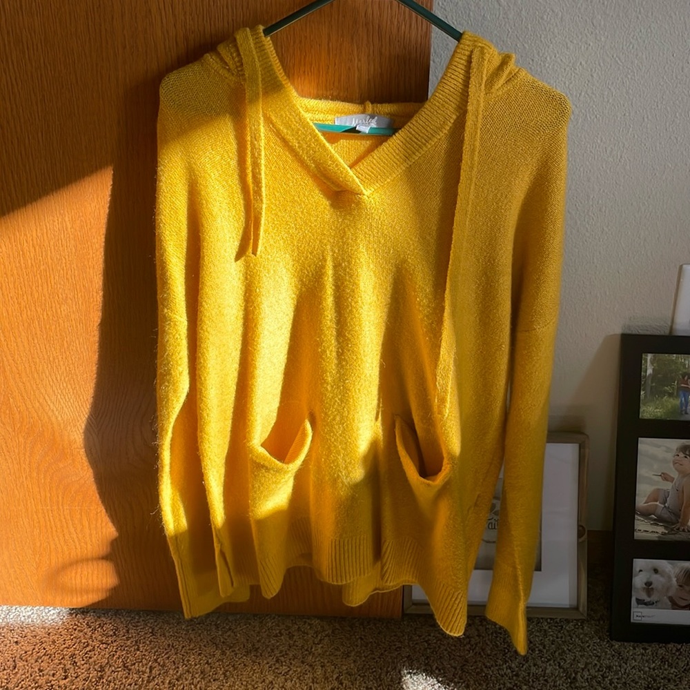 Marled by Reunited Pullover Sweater,gold.